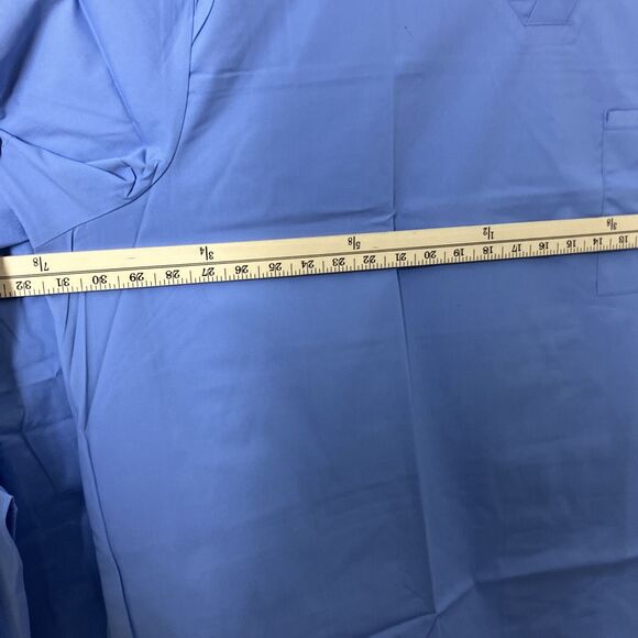 Cherokee Unisex Scrub Suit Blue Pants and Top Size 4XL WW644 NWT - Picture 10 of 16